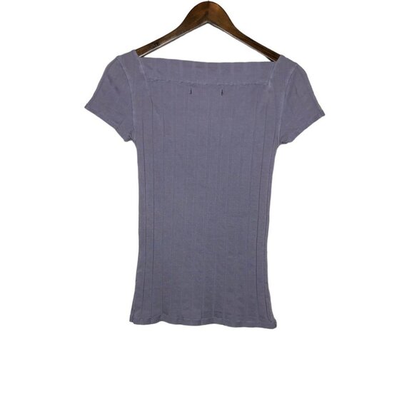 Free People We the Free Ahoy Ribbed T-Shirt in Valley Lilac Size Small‎ - Picture 3 of 7